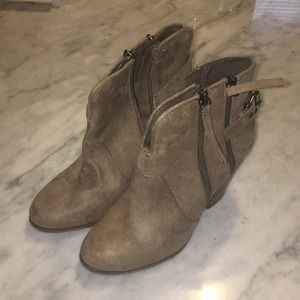 Taupe Heeled Booties